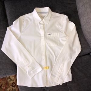 White Abercrombie and Fitch button down shirt